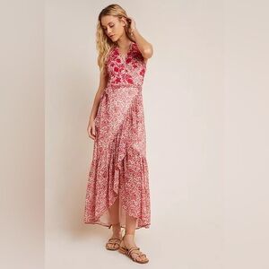 Ranna Gill Red Floral Maxi Dress from Anthropologie